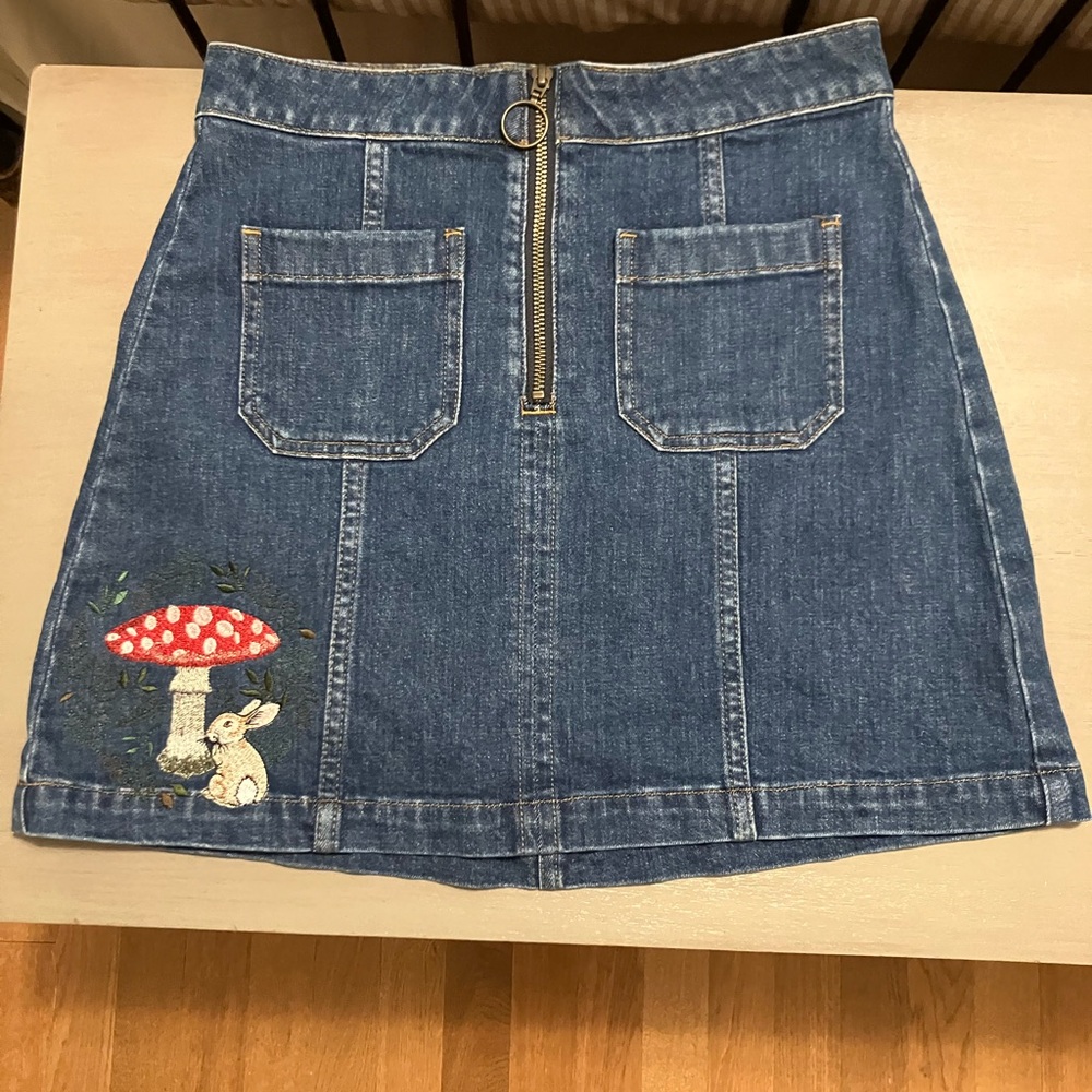 Madewell Blue A-Line Mini Skirt Casual